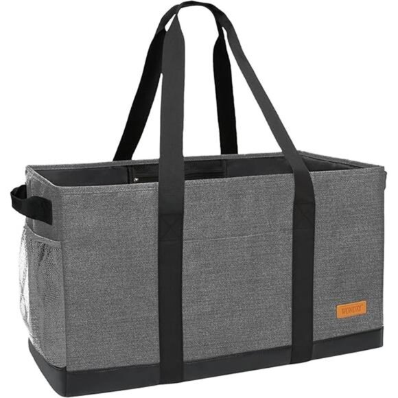 Standing Extra Large Reusable Grocery Bag Carrier with Handle, Utility Tote - Picture 7 of 7
